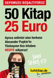 50 Kitap 25 Euro - Puşkin'in Ünlü Eseri Yüzbaşının Kızı Kitabı Hediye